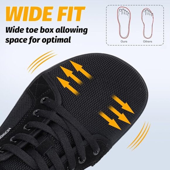 HOBIBEAR Bare Foot , Zero-drop, minimalist Shoes -black 7.5 wide - Picture 11 of 11